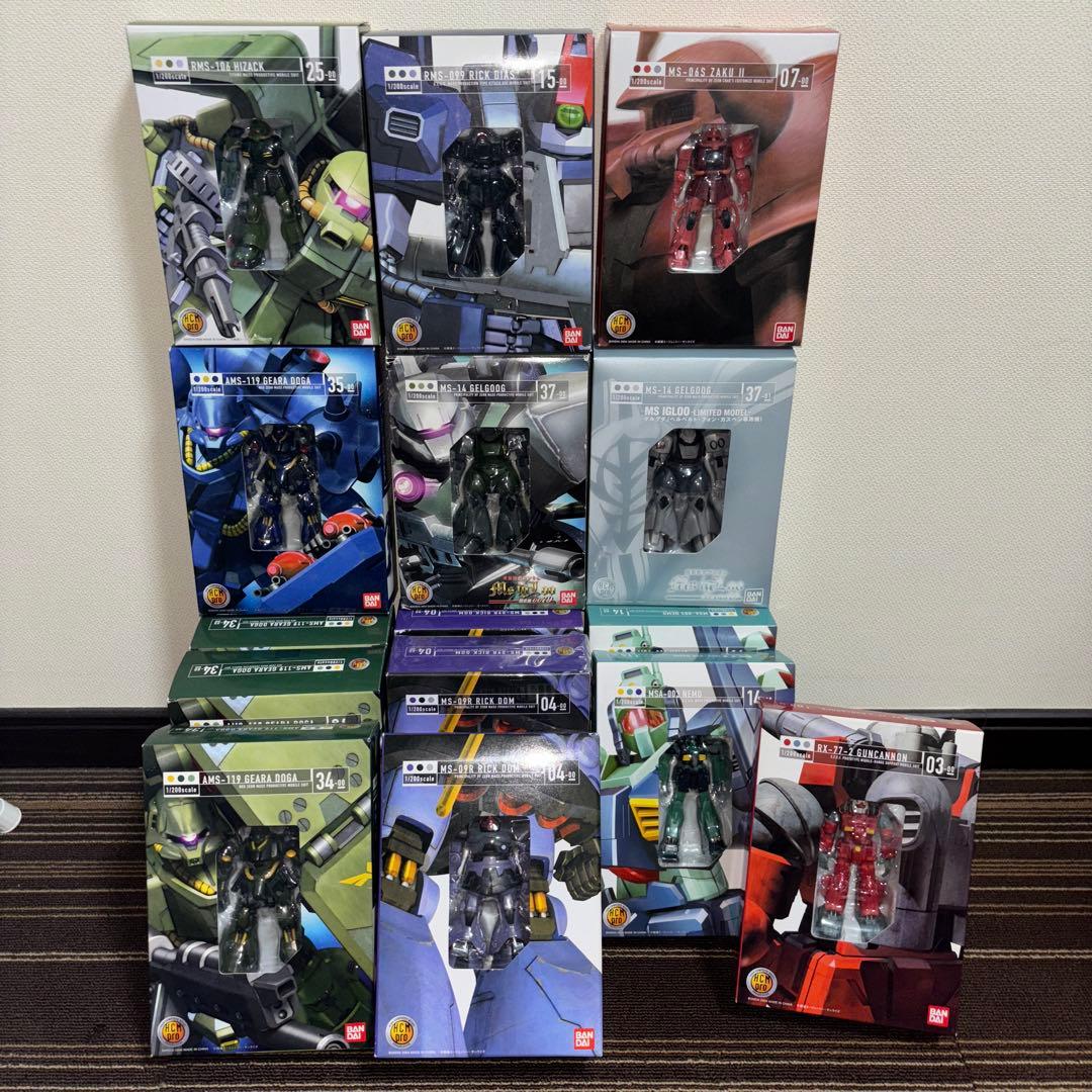 hcm-pro まとめ売り 1/200(シャア専用ザクII, グフ, ドム 他)