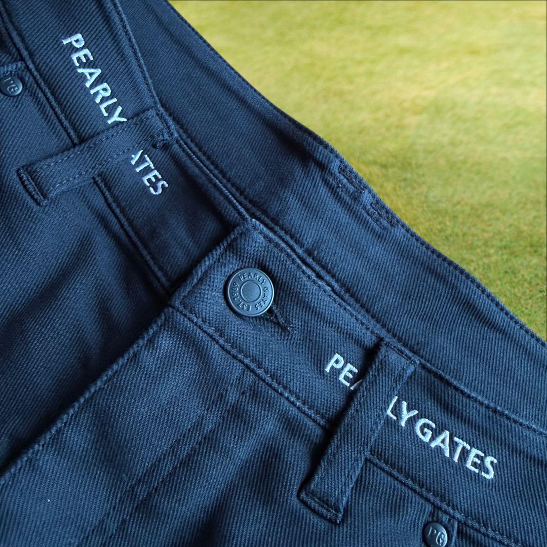 美品　防寒　蓄熱　パーリーゲイツ　パンツ　4 M〜L相当　紺　ネイビー　裏地付き