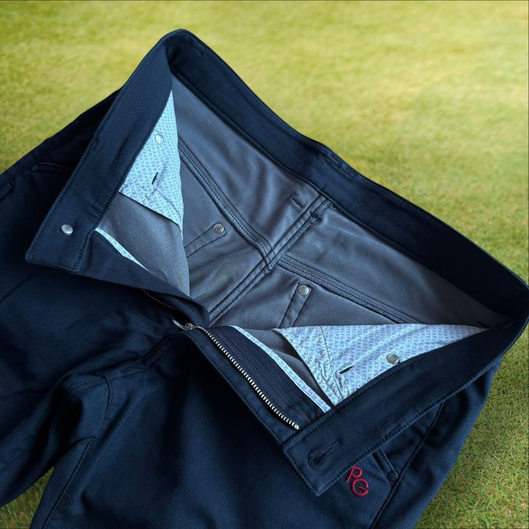 美品　防寒　蓄熱　パーリーゲイツ　パンツ　4 M〜L相当　紺　ネイビー　裏地付き