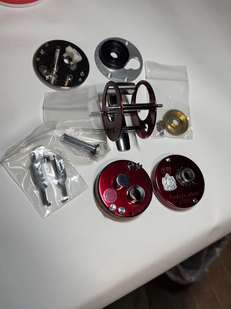 か*ん様 ABU Ambassadeur 1500C レッドパーツセット。アンバ