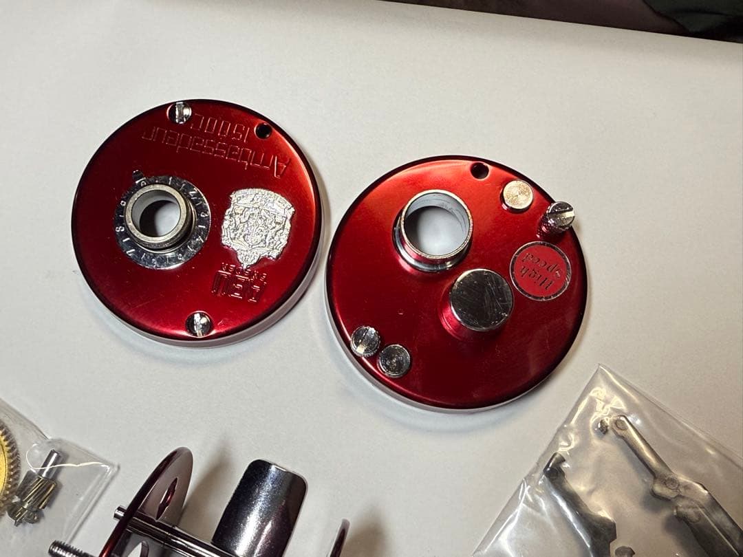 か*ん様 ABU Ambassadeur 1500C レッドパーツセット。アンバ