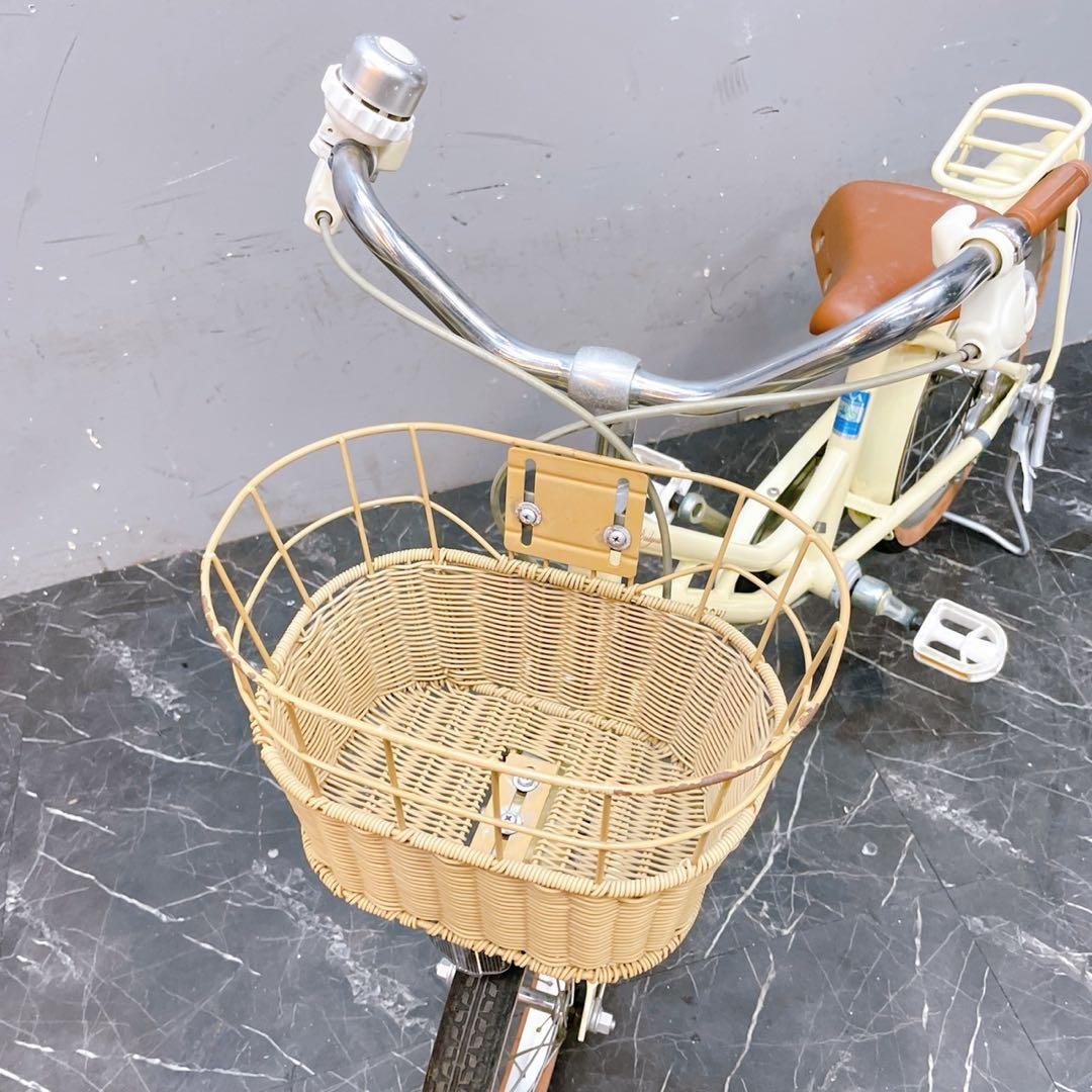 【937】《関西 引き取り》子供用自転車 ブリヂストン HACCHI クリーム