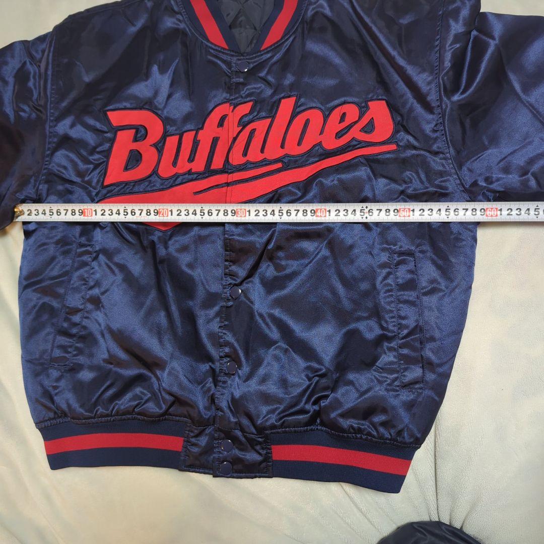 ！！mantle様！近鉄バファローズ フルスナップ ナイロン スタジャン 紺 赤