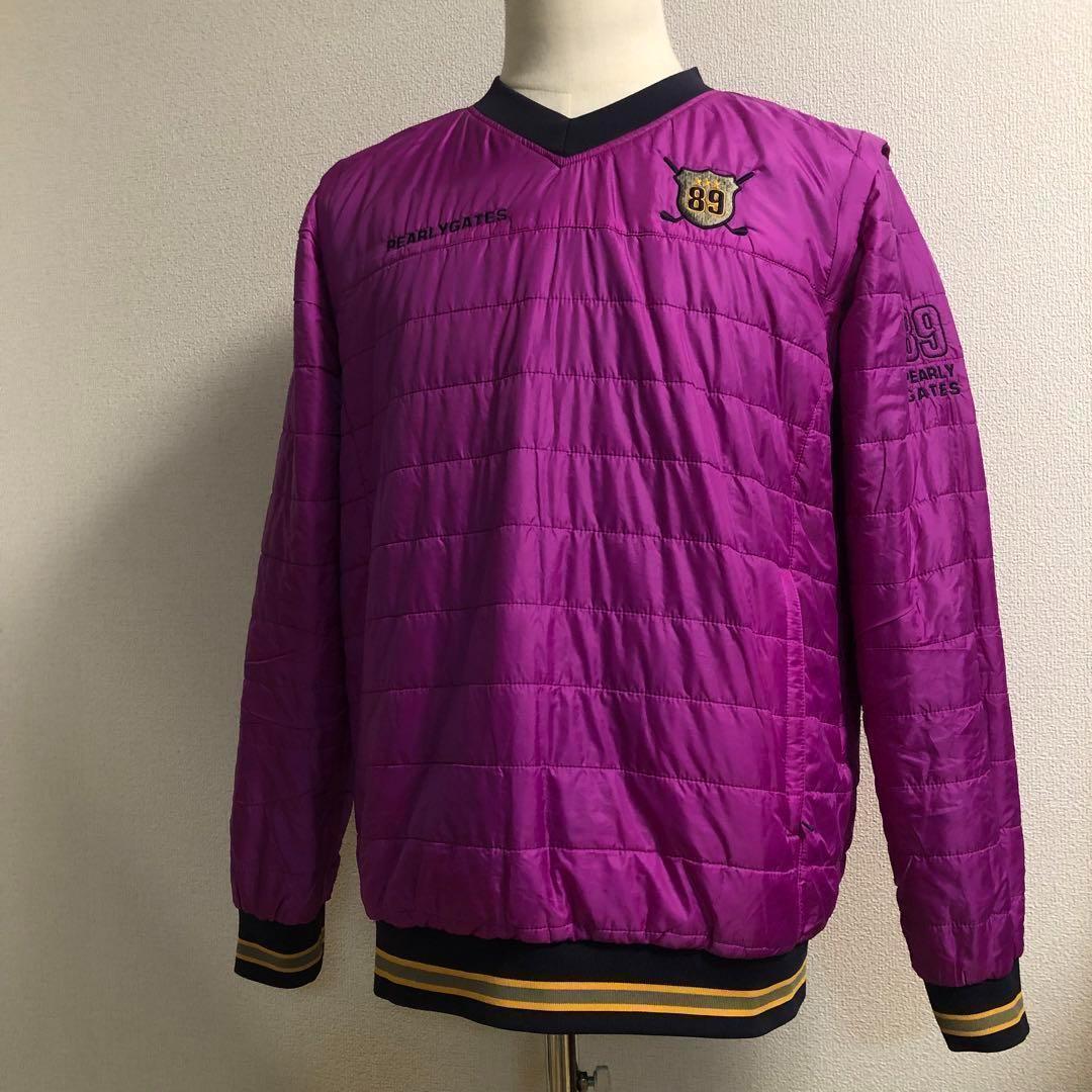 パーリーゲイツ★リバーシブル 中綿 2way ジャケット パープル サイズ5