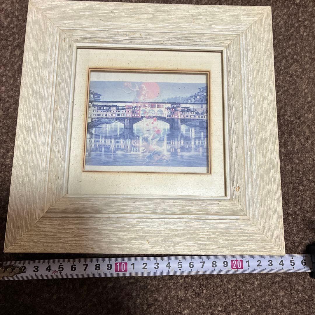 版画　笹倉鉄平 「祝福 Blessing」 のポストカードをガラス額縁で飾った物