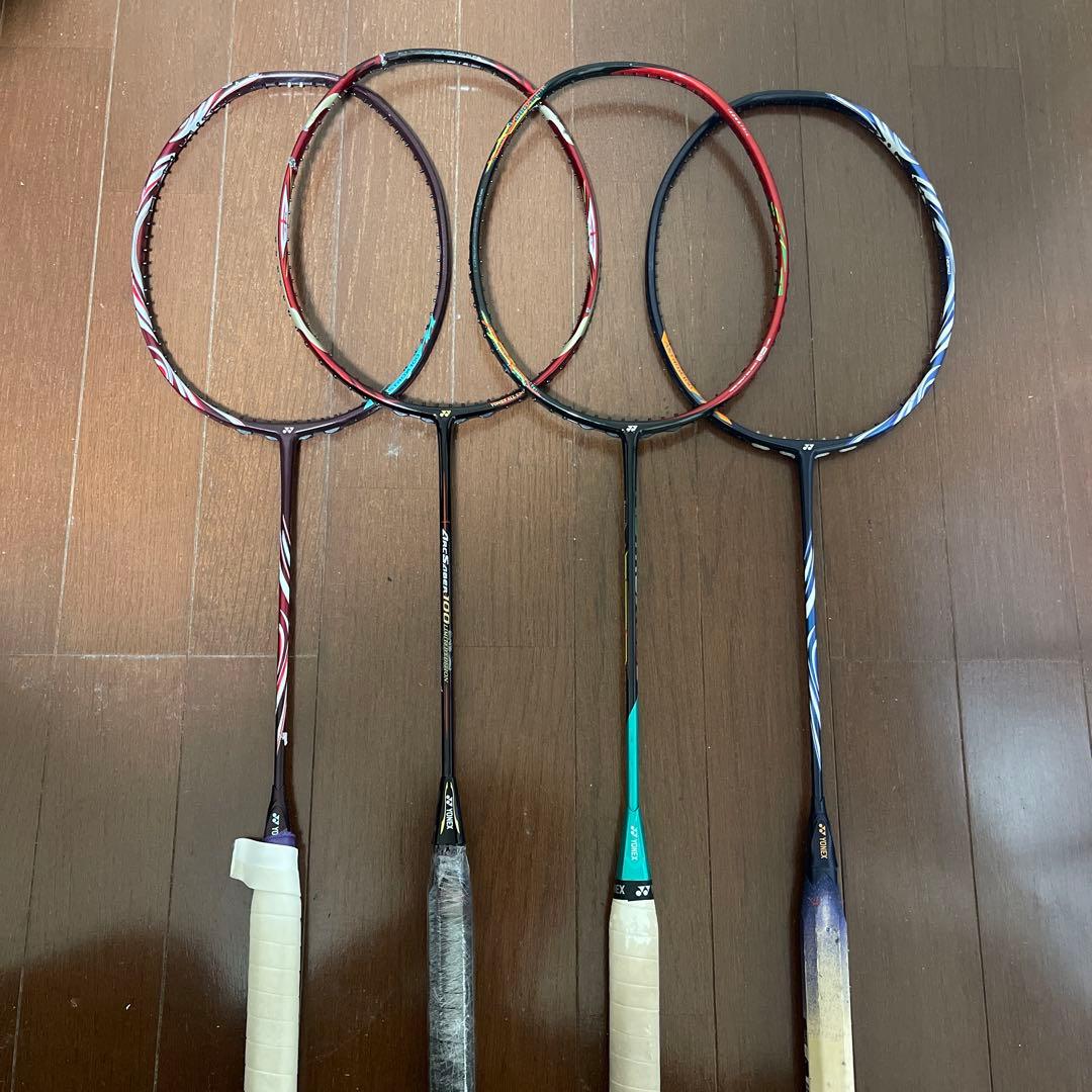YONEX バドミントンラケット ジャンク4本セット