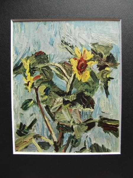 熊谷 守一、向日葵、希少・限定額装用画集画