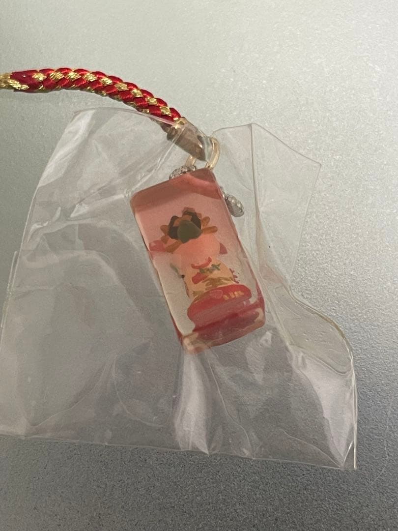 ハローキティ ご当地 歌舞伎 揚巻 クリアキューブ 根付け ストラップ