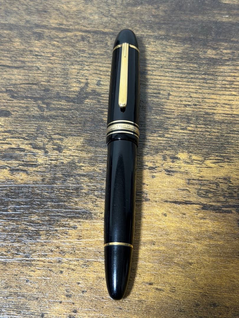 筆記確認&洗浄済　1970年代　モンブラン　149 万年筆　中白　インク窓　中字