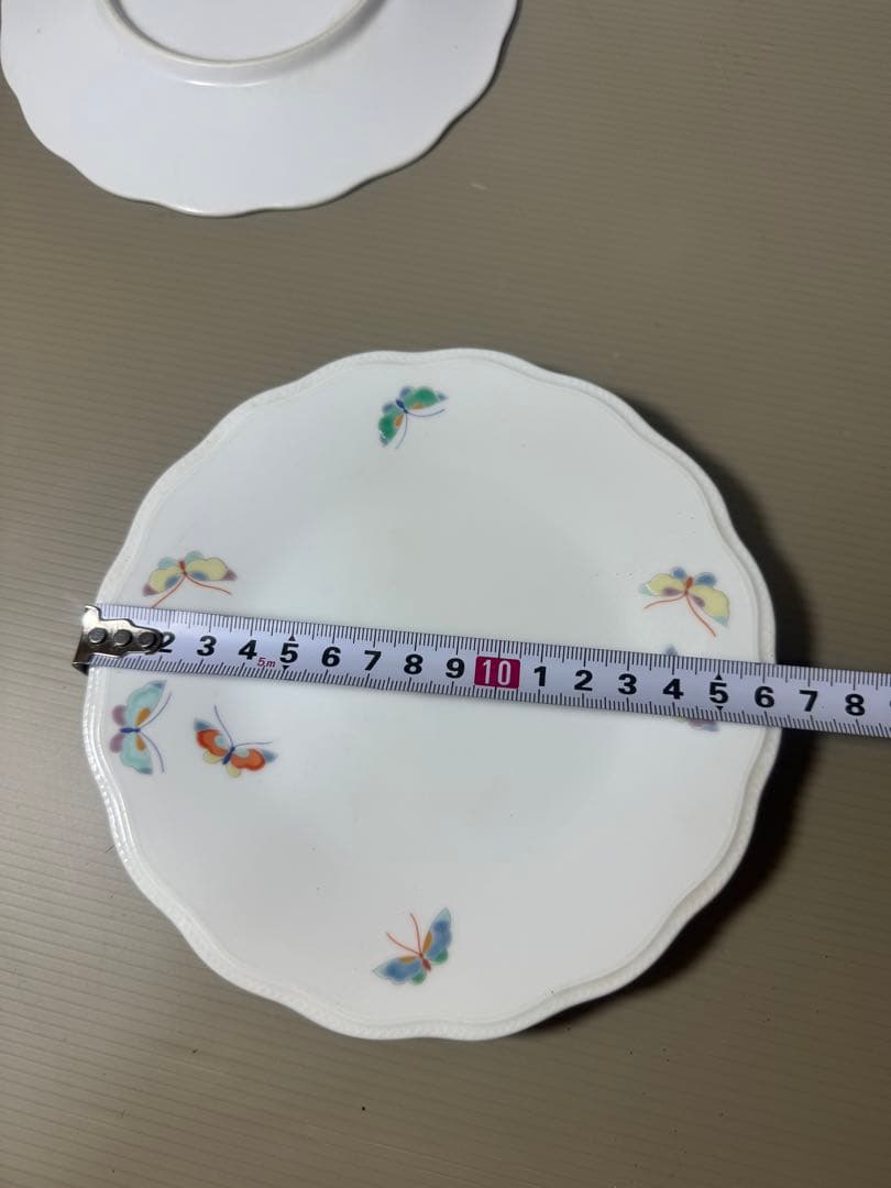 2143 深川製磁　蝶文　皿3客　鉢3客