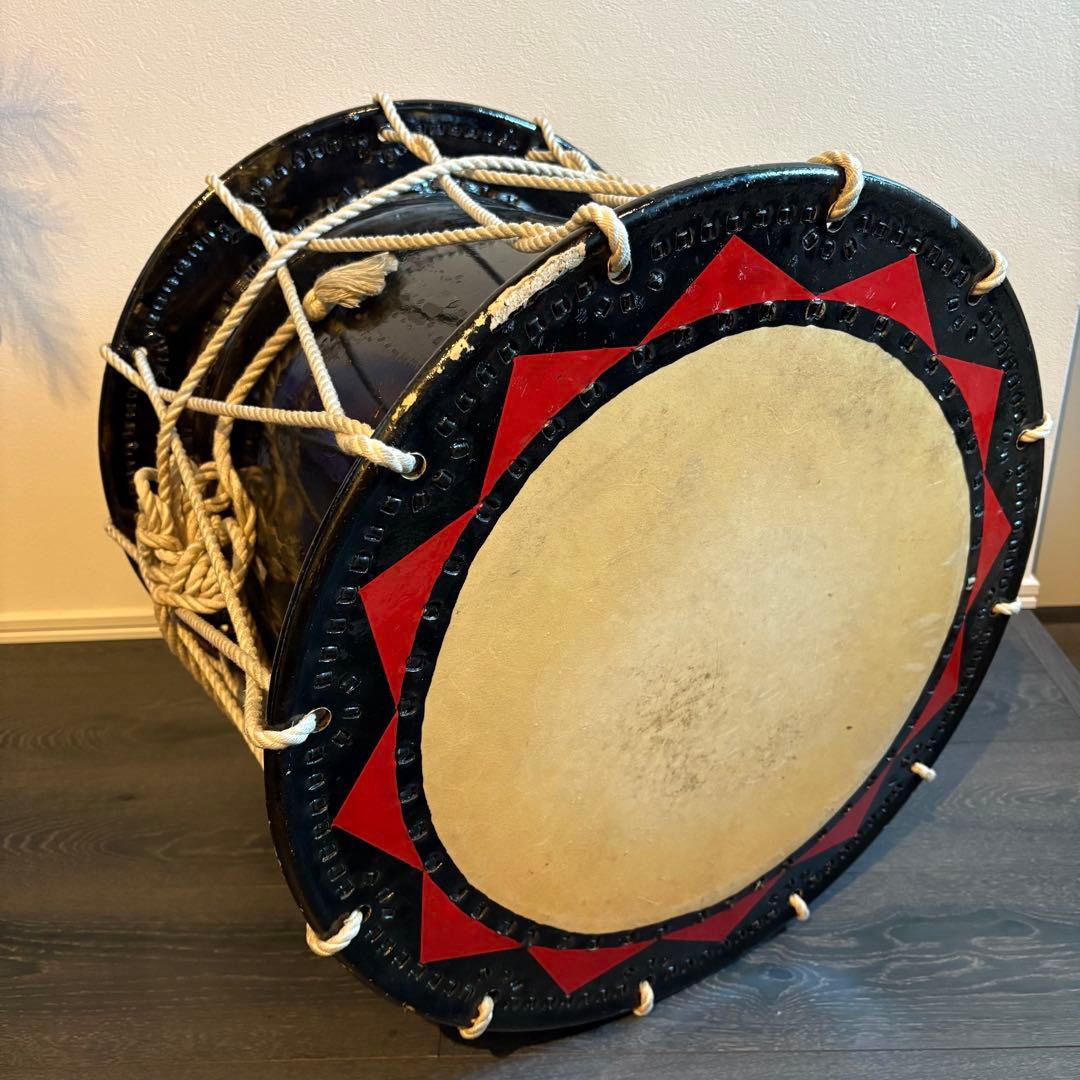 盛岡 さんさ太鼓 一尺七寸 1尺7寸 直径 約51cm　和太鼓 バチ付