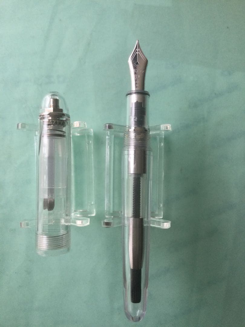 プラチナ万年筆　富士五湖シリーズ「西」中字　透明軸！