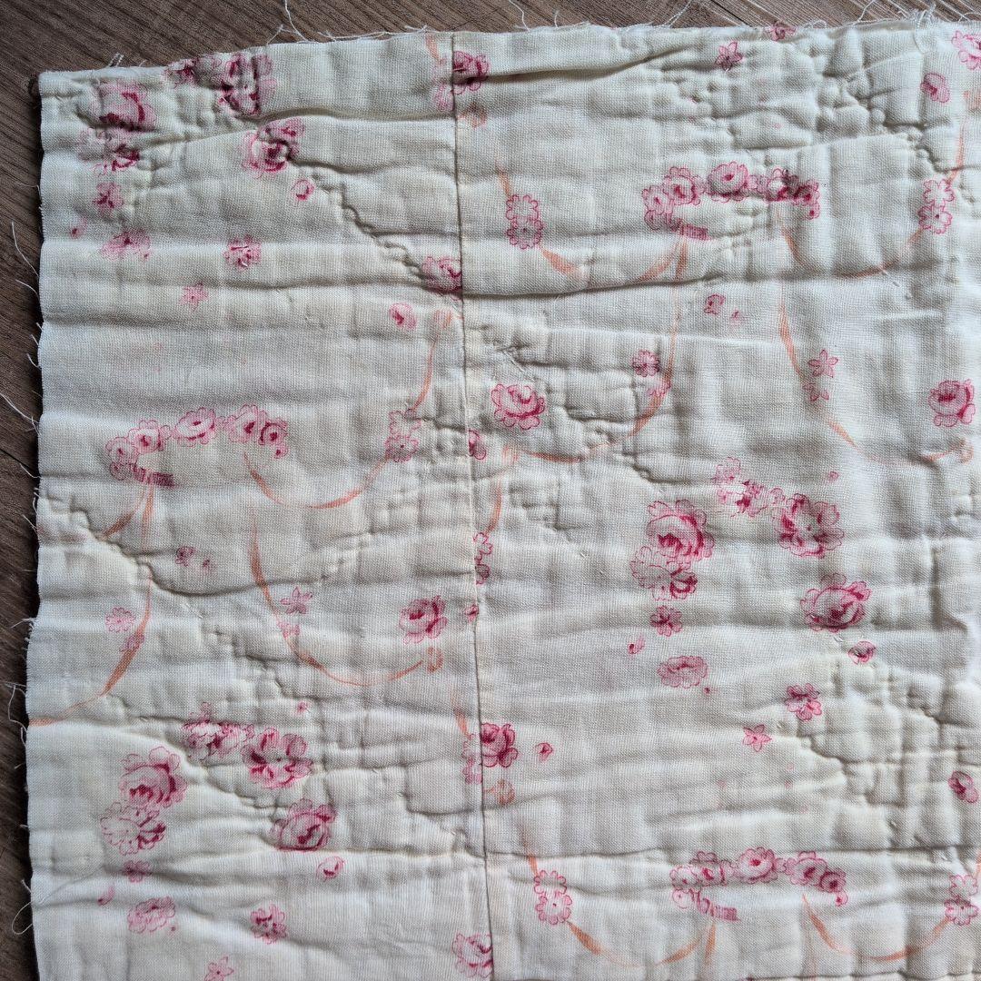 イギリスアンティーク ダーラムキルト 60㎝×46㎝ リバーシブル