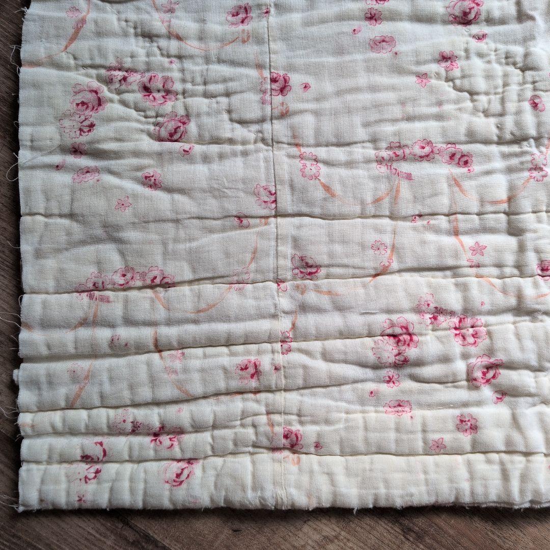 イギリスアンティーク ダーラムキルト 60㎝×46㎝ リバーシブル