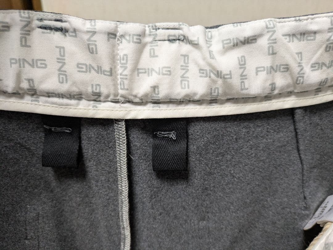 PING 防寒ゴルフパンツ LL ホワイト/グレー