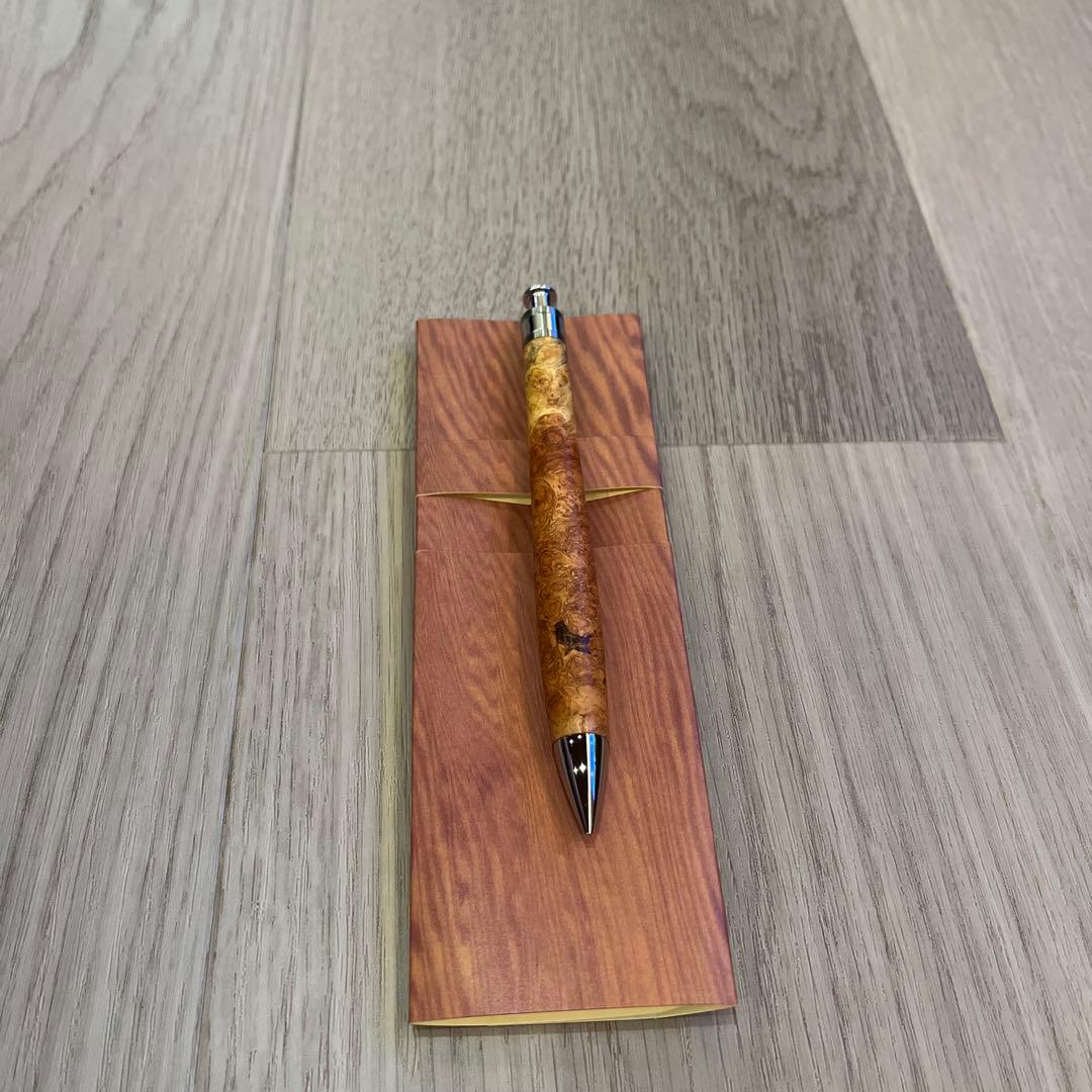 【新品未使用】　工房楔　花梨紅白瘤杢　シャープペンシル 0.5mm