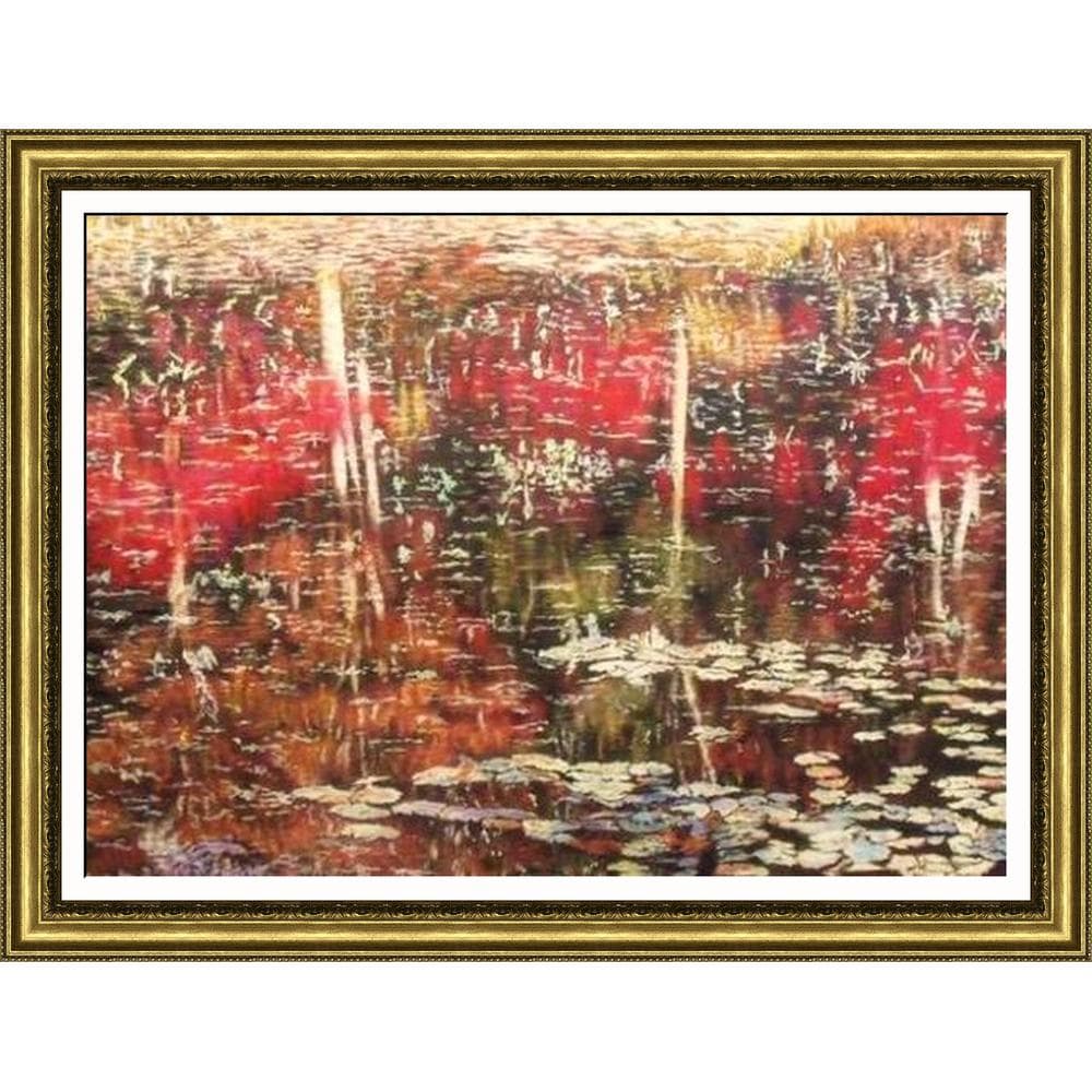 赤い湖面 91cm×122cm