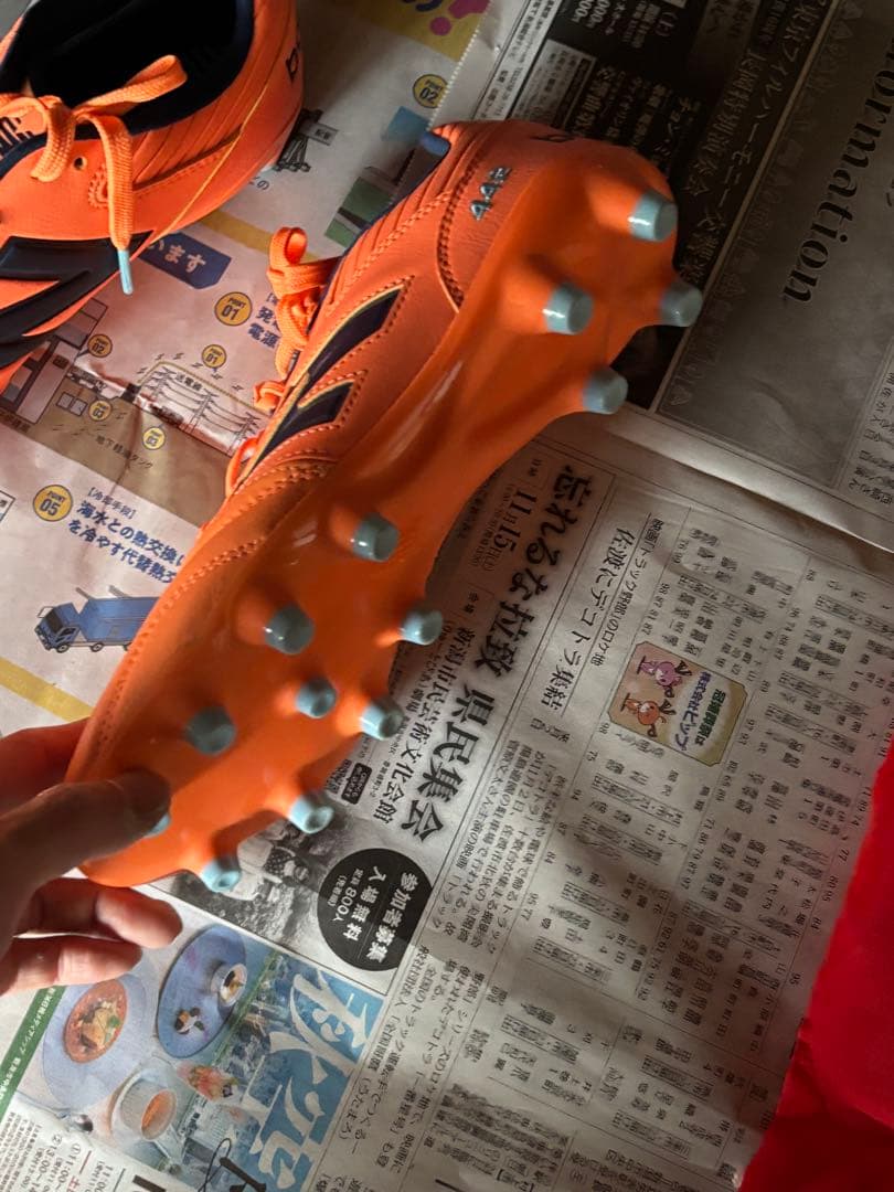 New Balance サッカーシューズ スパイク オレンジ