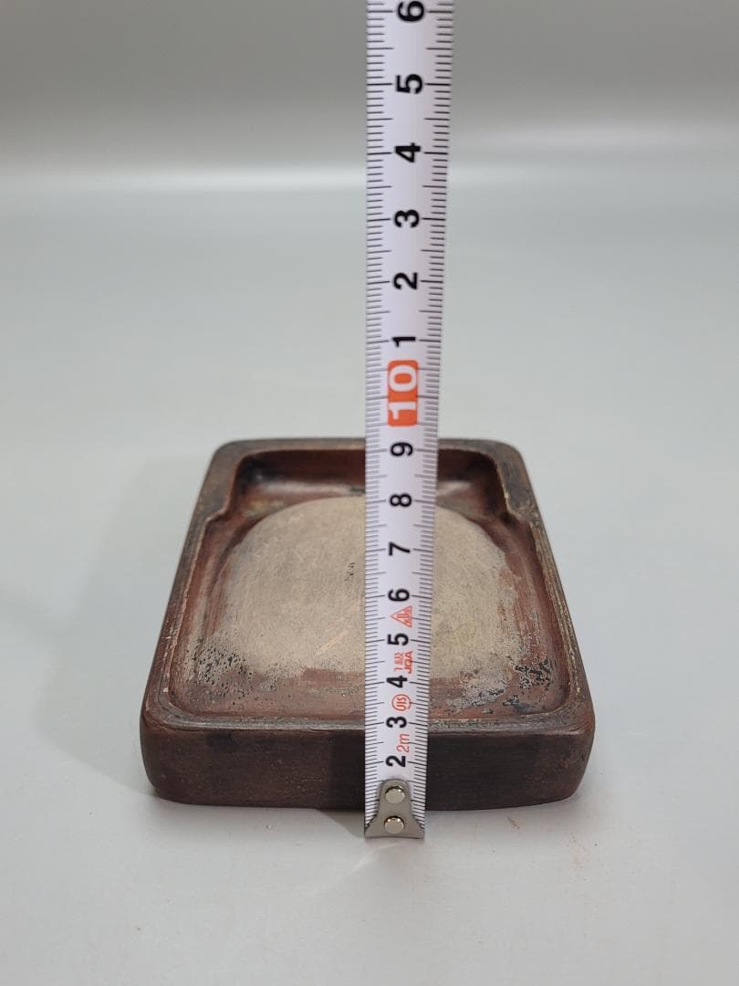 中国美術　書道具 紅澄泥双龍 文長方陶硯