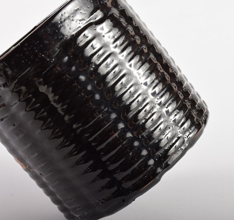 茶道具　白峰作　黒漆　螺鈿装飾　蔦時絵　篭棗　共箱　V　R4919