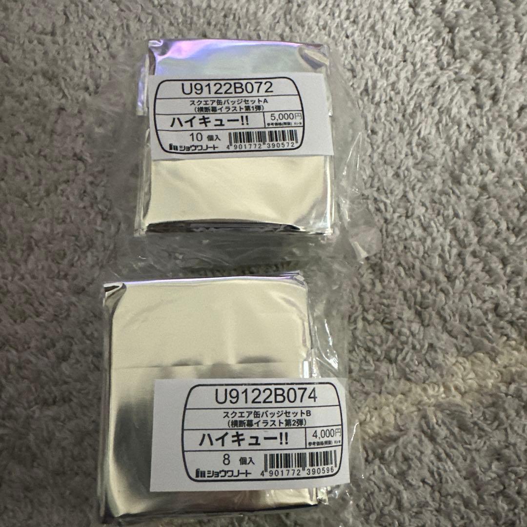 ハイキュー　スクエア缶バッジAとBセット