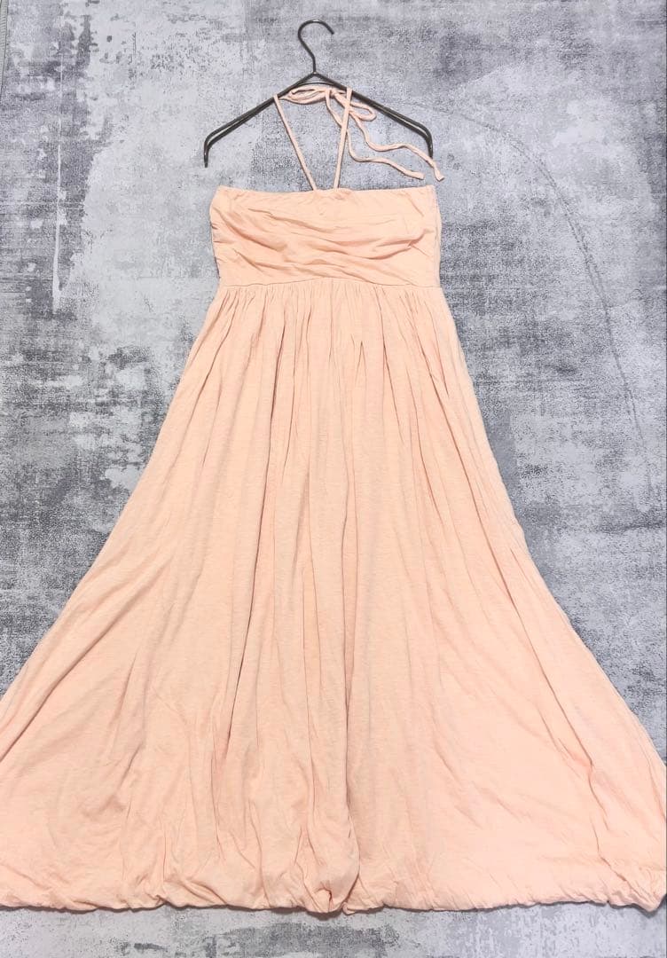 【美品】ヨギーサンクチュアリ　ホルターネック マキシワンピース 日本製 F