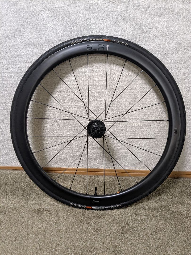 ジャイアント　SLR1 42 DISC フックレス　カーボンホイールセット中古