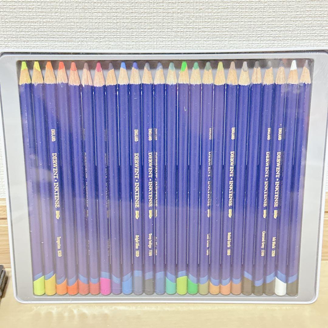 未使用 DERWENT Inktense24色 水彩色鉛筆 画材6点セット