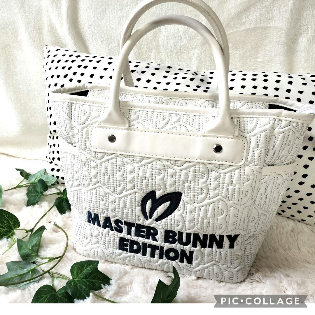 【希少】マスターバニーエディションカートバッグ　刺繍ロゴ　エンボス　ゴルフ　白