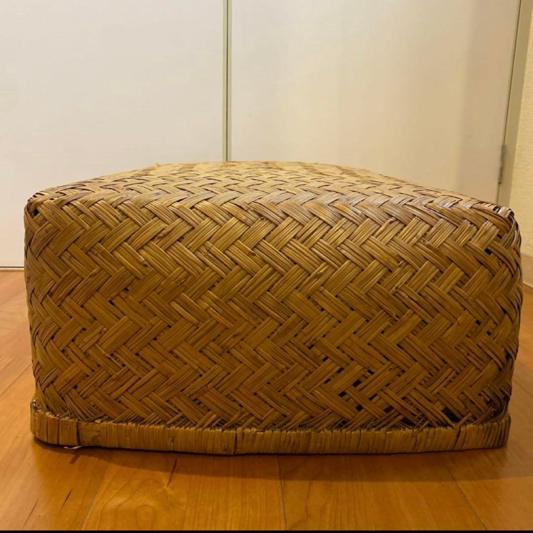 【最終価格】 ① 竹行李 柳ごおり昭和レトロ 葛籠 竹細工 大籠 箪笥カゴ