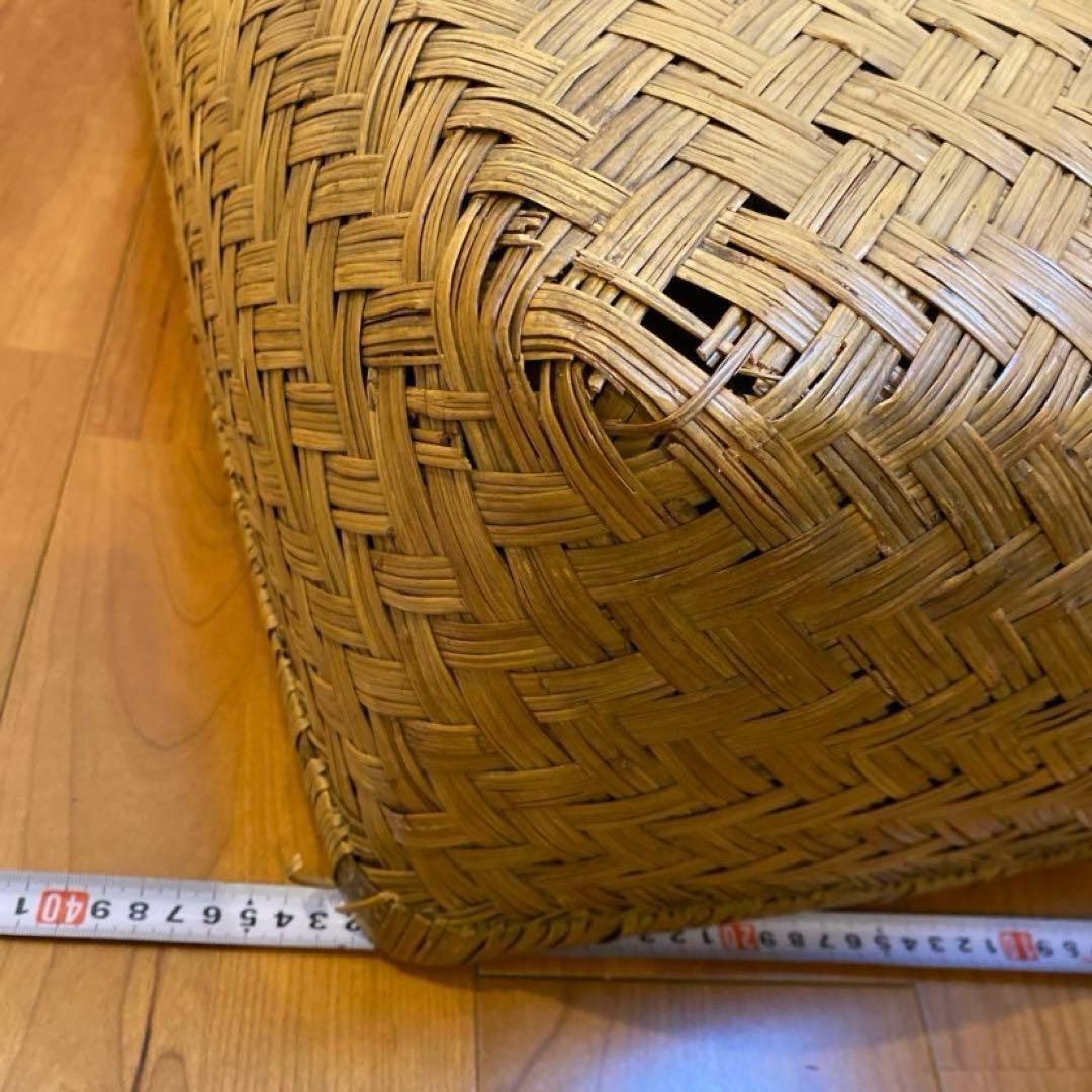 【最終価格】 ① 竹行李 柳ごおり昭和レトロ 葛籠 竹細工 大籠 箪笥カゴ