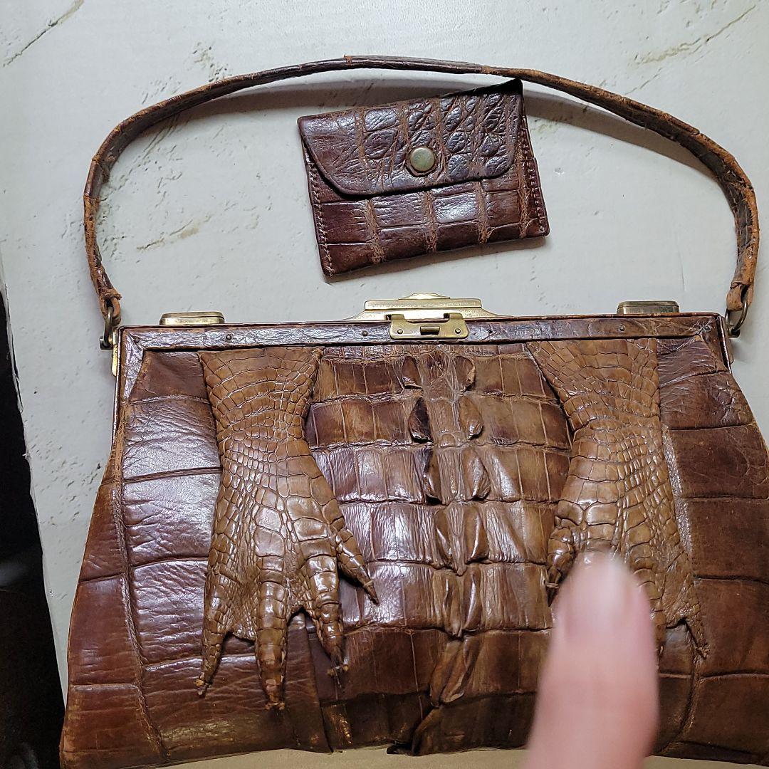 アンティーク/クロコダイル/手付き/小銭入れ/2点