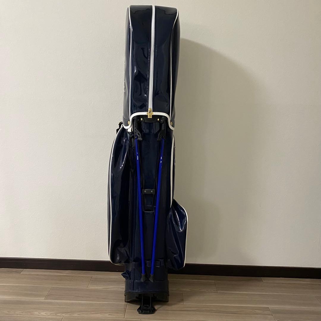 ムータマリンゴルフ　キャディバック　紺色　サメ