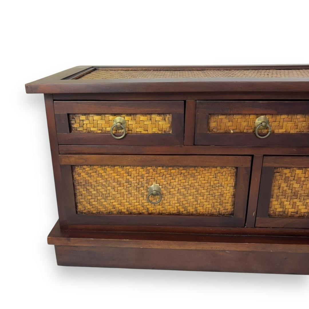 アジアン家具　チェスト　ラタン　ヴィンテージ　アンティーク