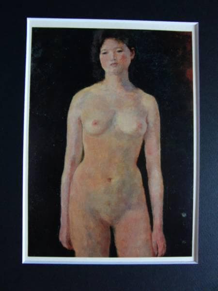 寺内萬治郎、裸婦立像、800部限定大判画集画、新品額装