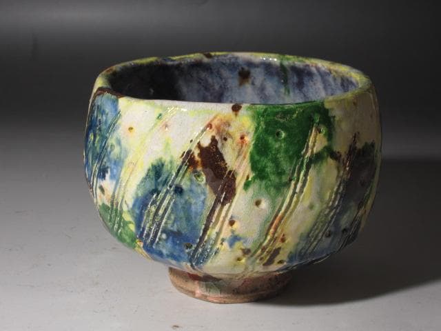 ☆　出口王仁三郎　茶碗　耀碗　萬山　目をひく一品です☆y488