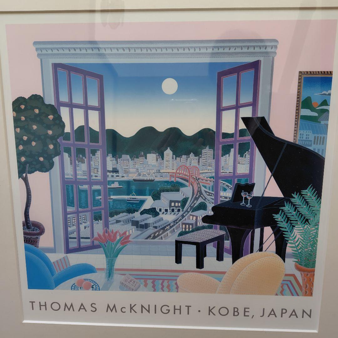 THOMAS McKNIGHT KOBE, JAPAN　神戸の夜景　額付　額装済