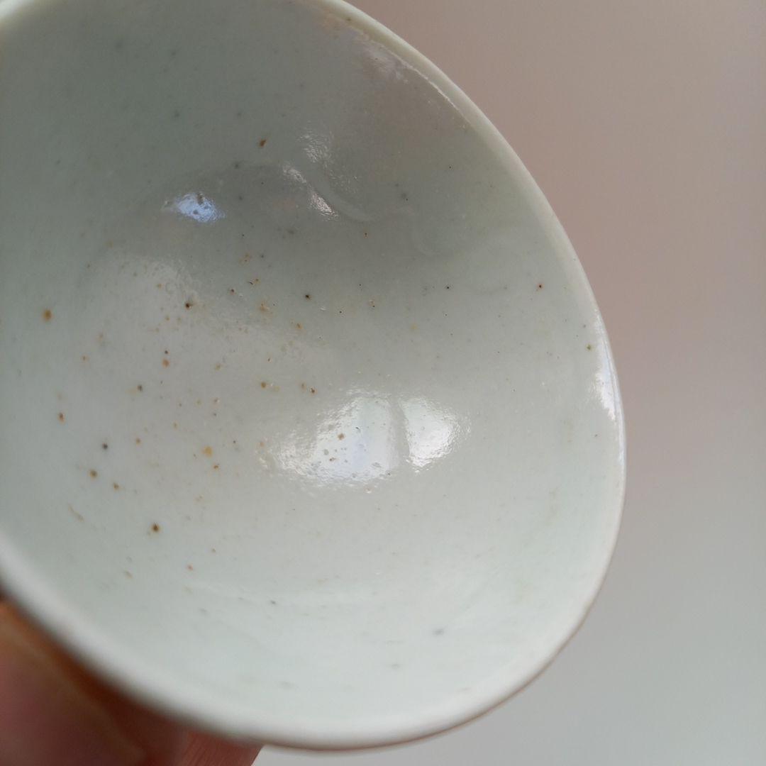 李朝　白磁　盃　猪口　古玩　骨董　アンティーク　古道具
