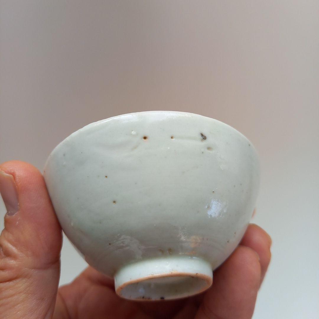 李朝　白磁　盃　猪口　古玩　骨董　アンティーク　古道具