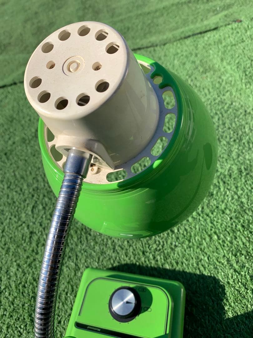 ナショナル　昭和レトロ　当時物　電気スタンド　デスクライト　グリーン　調光付