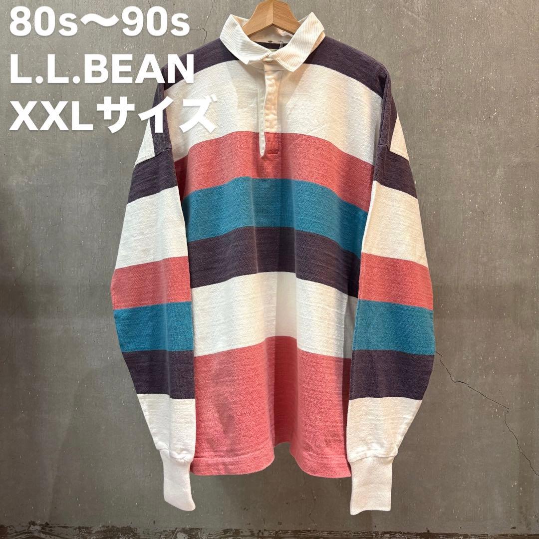 80s〜90s L.L.BEAN ボーダー ラガーシャツ マルチカラー