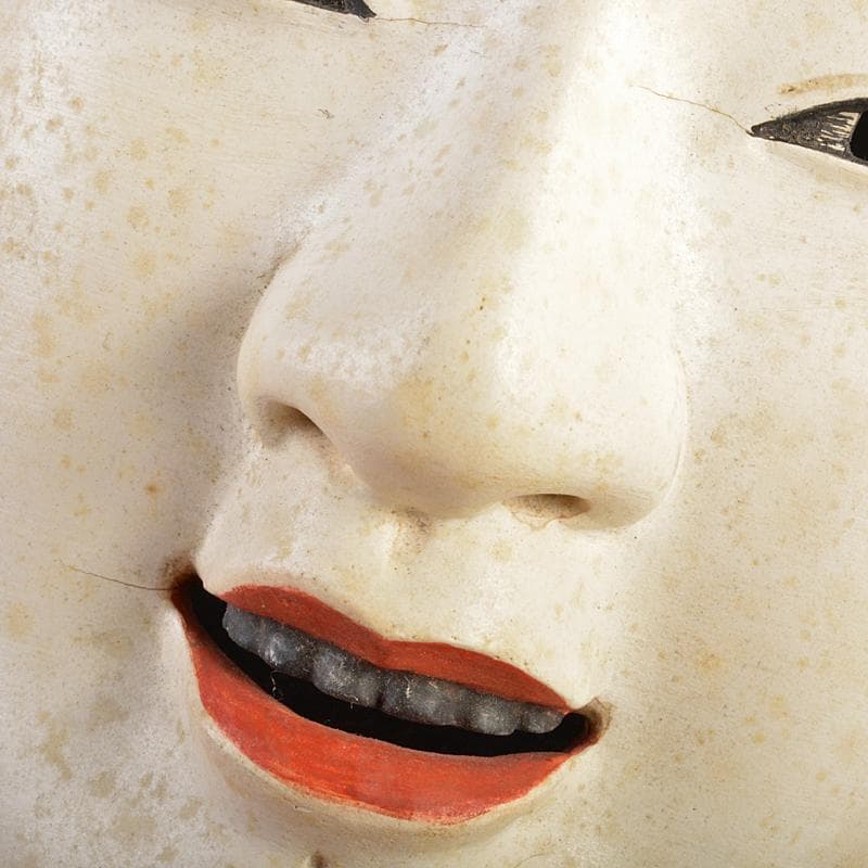 能面　能楽　雅楽　木彫　小面　在銘　C　R6871