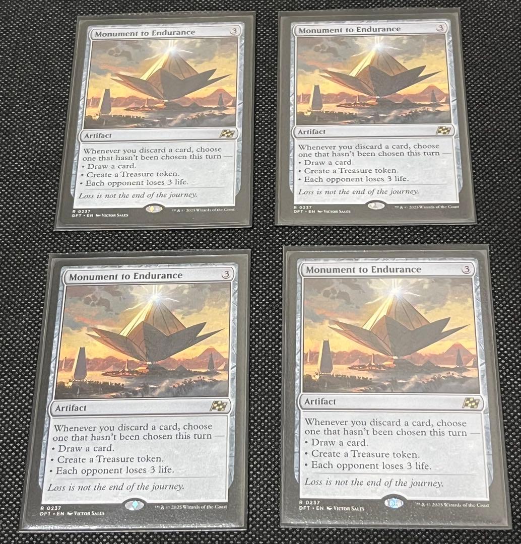 忍耐の記念碑　英語版4枚セット