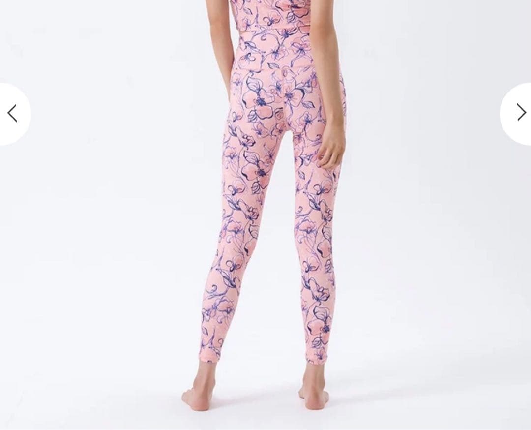 SUKALAフラワープリントピンクレギンス　ヨガ　ヨガウェア　Lsize