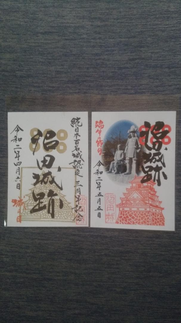 零和二年、限定沼田城御城印、タイプＡ、コロナ御城印、13枚