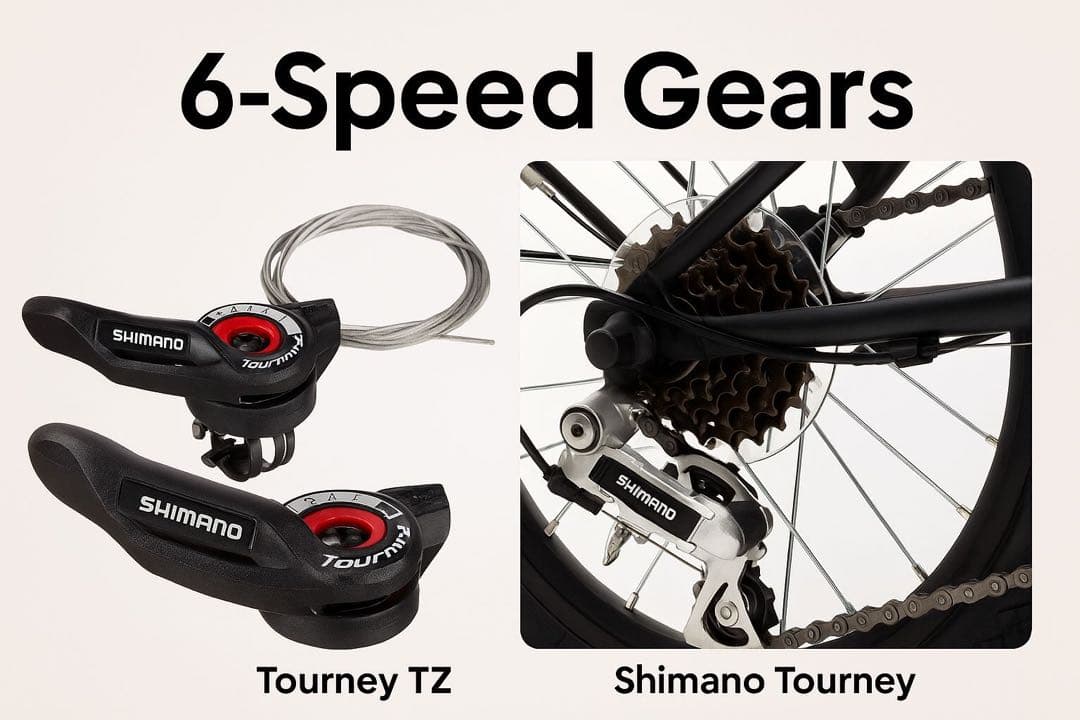 新品　折りたたみ自転車 20インチ 6段変速 カゴ・ライト・錠付き　グレー