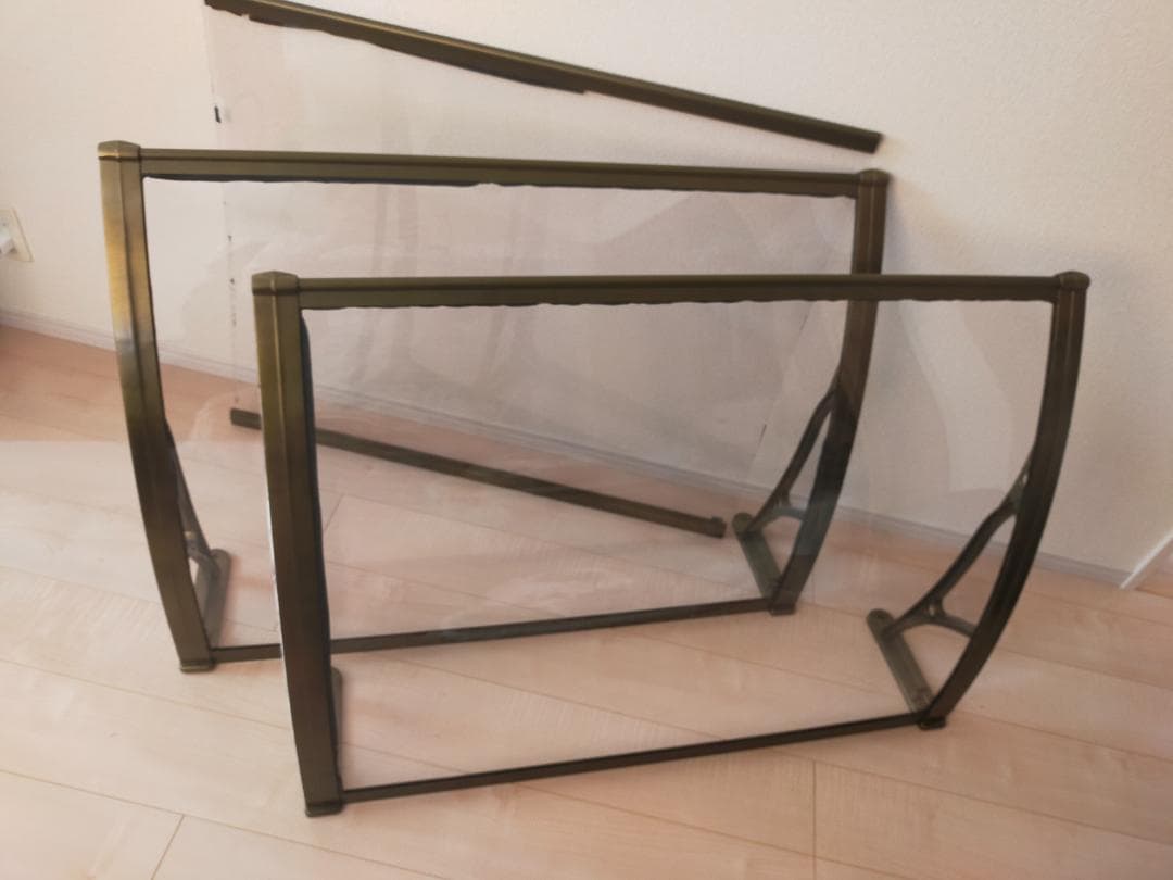 新品(未使用)_屋根庇 ひさし 雨よけ サンシェード オーニング屋根ひ(2個)