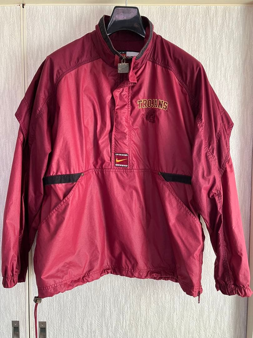90年代　NIKE USC トロージャンズ　ナイロンプルオーバー