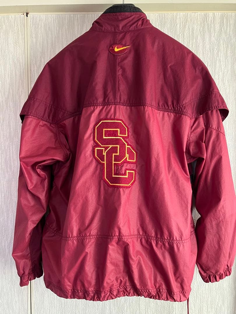 90年代　NIKE USC トロージャンズ　ナイロンプルオーバー