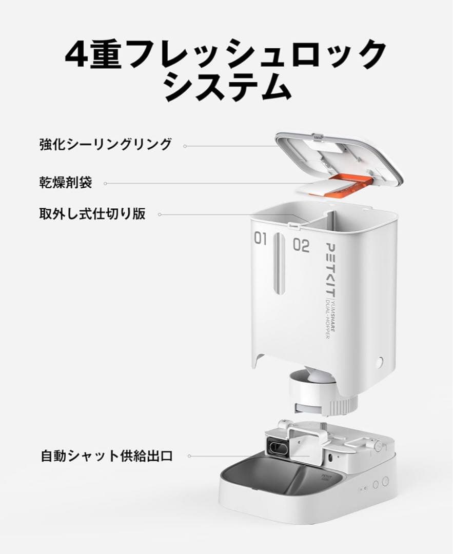 PETKIT 自動給餌器 Dual-Hopper カメラ付き